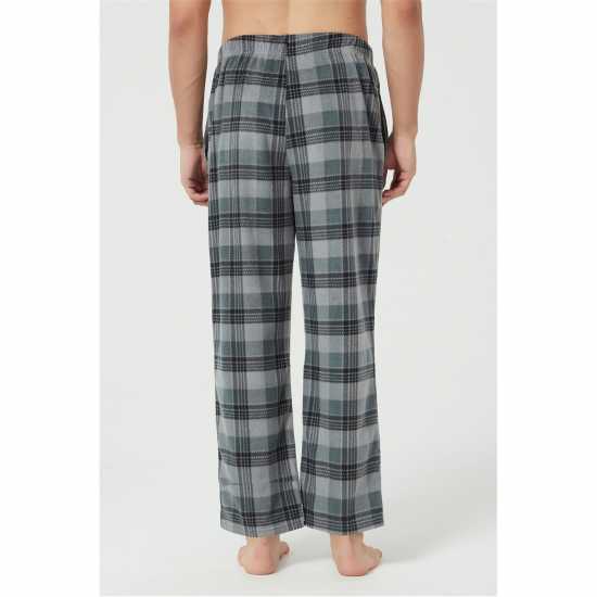 Howick 2 Pack Check Fleece Pyjama Bottoms  