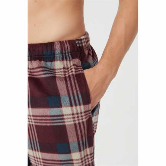 Howick 2 Pack Check Fleece Pyjama Bottoms  