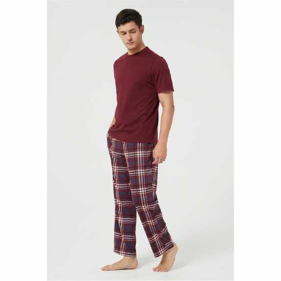 Howick Fleece Check Pyjama Set Бордово 