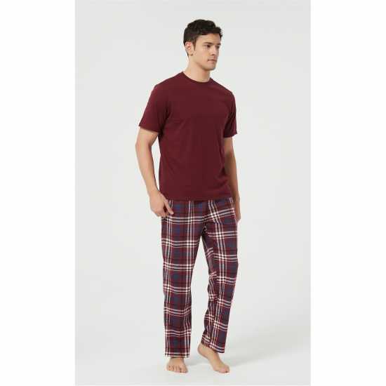 Howick Fleece Check Pyjama Set Бордово 