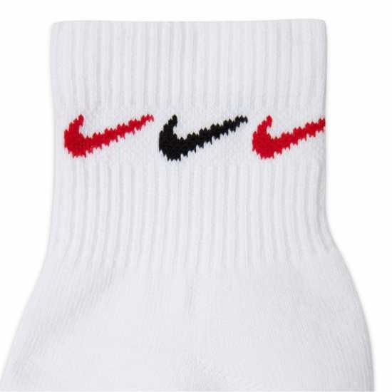 Nike Everyday Plus Cushioned Training Ankle Socks (3 Pairs) Бяло Мъжки чорапи