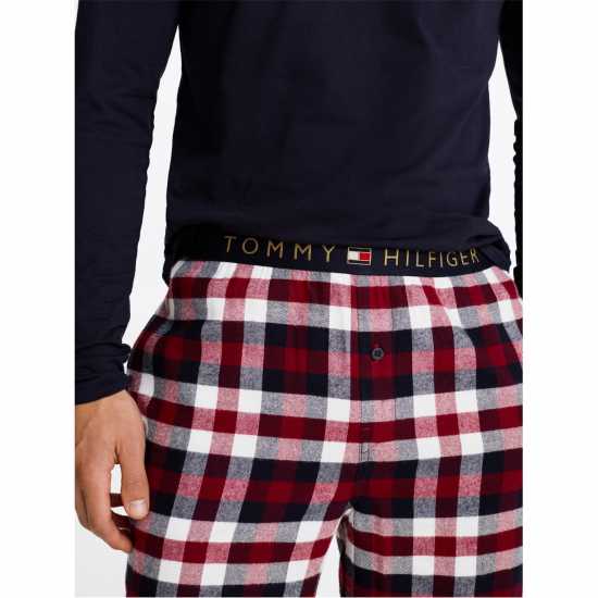 Tommy Hilfiger Flannel Pyjama Trousers Червено каре 0G2 