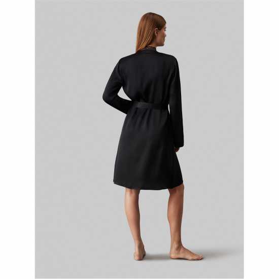 Calvin Klein Calvin Blk Robe Ld51  