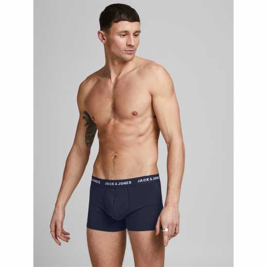 Jack And Jones Solid Mens 10-Pack Boxer Trunks Нави блейзър Мъжко бельо