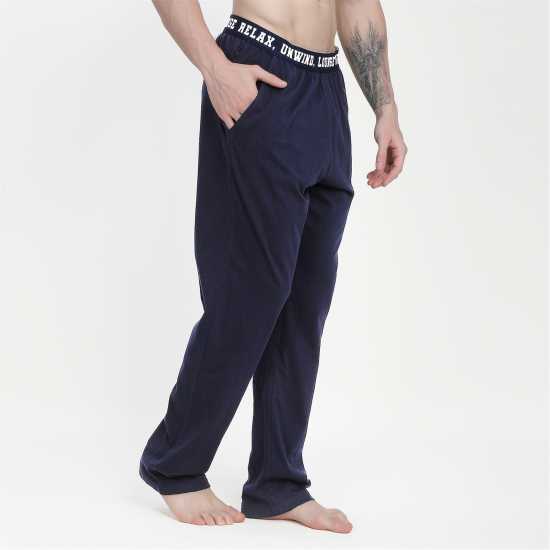 Howick 2 Pack Slogan Pyjama Bottoms  