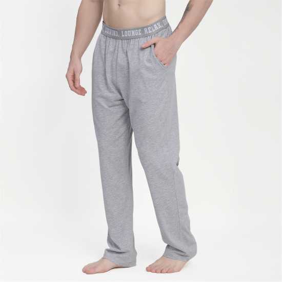 Howick 2 Pack Slogan Pyjama Bottoms  