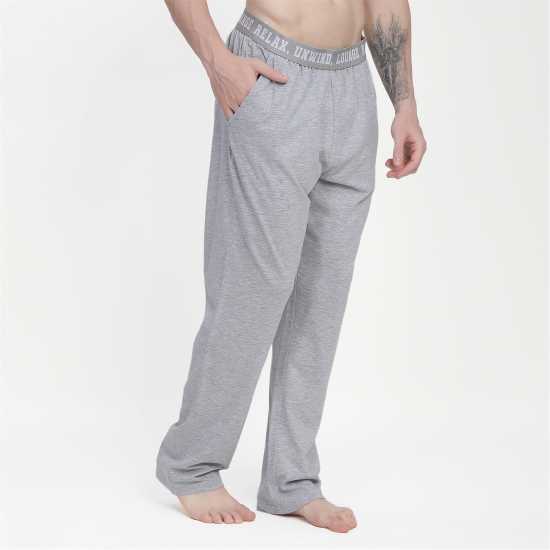 Howick 2 Pack Slogan Pyjama Bottoms  