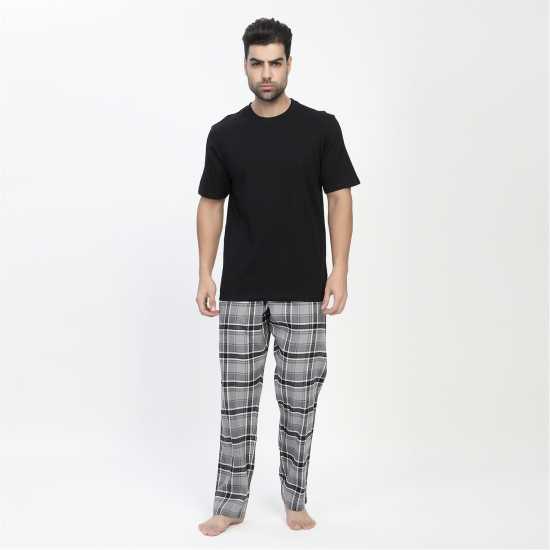 Howick Flannel Pyjama Set Черно/Сиво 