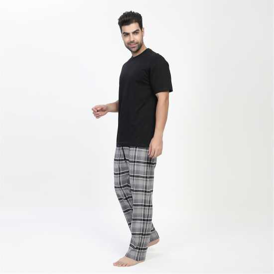 Howick Flannel Pyjama Set Черно/Сиво 