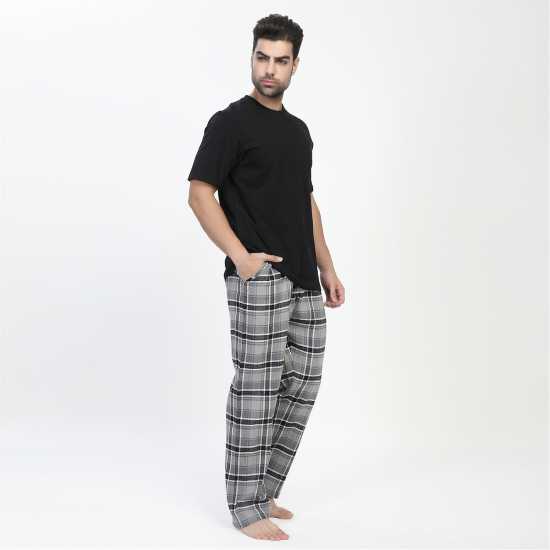 Howick Flannel Pyjama Set Черно/Сиво 