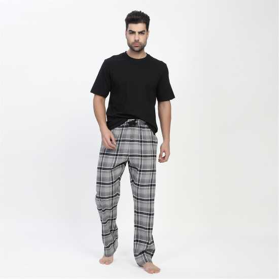 Howick Flannel Pyjama Set Черно/Сиво 