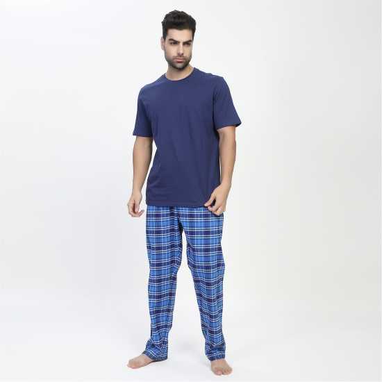 Howick Flannel Pyjama Set Морско синьо/синьо Мъжки пижами