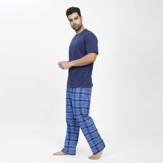 Howick Flannel Pyjama Set Морско синьо/синьо Мъжки пижами