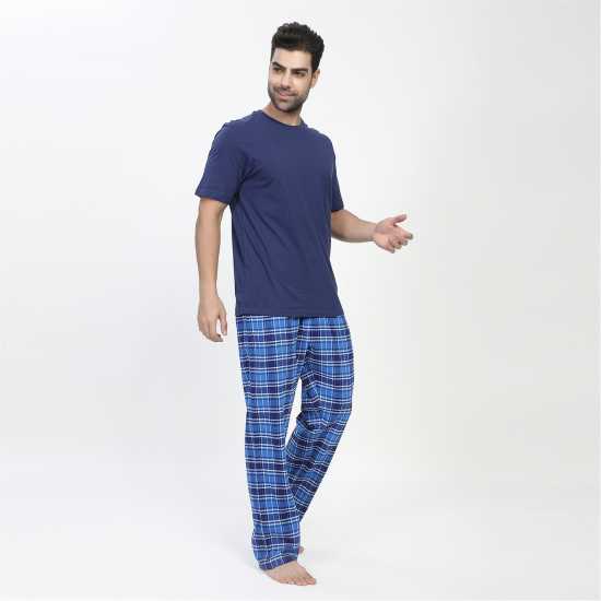 Howick Flannel Pyjama Set Морско синьо/синьо Мъжки пижами