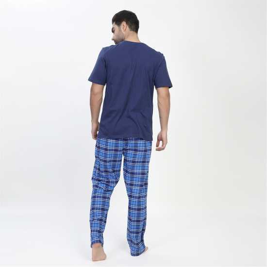 Howick Flannel Pyjama Set Морско синьо/синьо Мъжки пижами