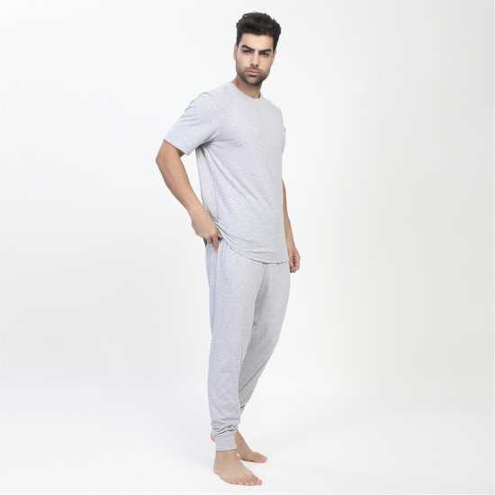 Howick Plain Pyjama Set Сив марл 