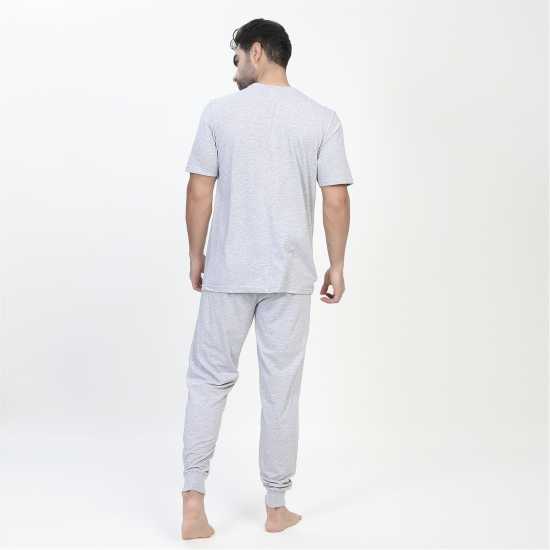 Howick Plain Pyjama Set Сив марл 