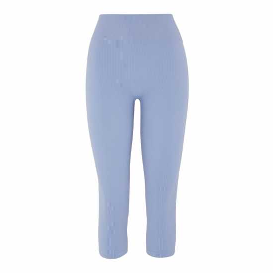 Hiit Seamless Ribbed Legging Лилаво Дамски долни дрехи