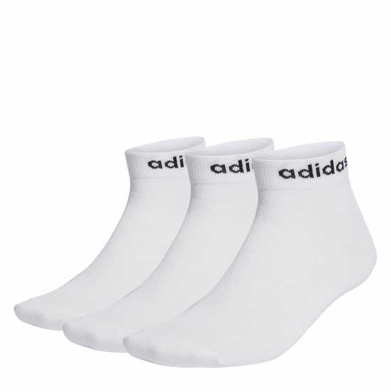 Adidas Think Linear Ankle Socks 3 Pairs Бяло/Черно Атлетика