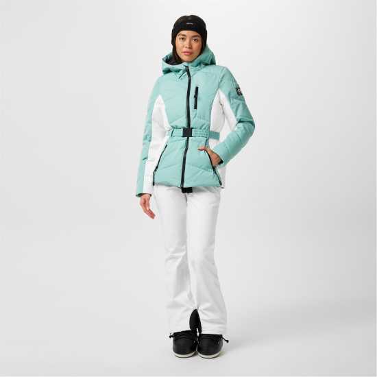 Jack Wills Ls Hooded Puffer Ld51 Аква Ски якета