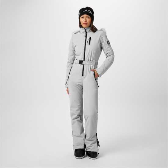 Jack Wills Hooded Ski Suit Ld51 Светло сиво Ски екипи