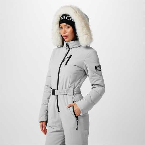 Jack Wills Hooded Ski Suit Ld51 Светло сиво Ски екипи