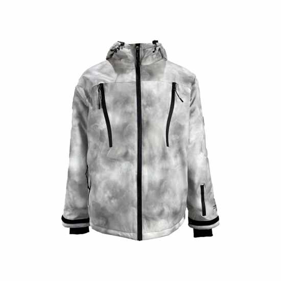 Яке За Ски Jack Wills Panel Ski Jacket Sn51 Сиво печат Мъжки ски якета