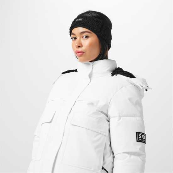 Jack Wills Cropped Puffer Ld51 Бяло Ски якета