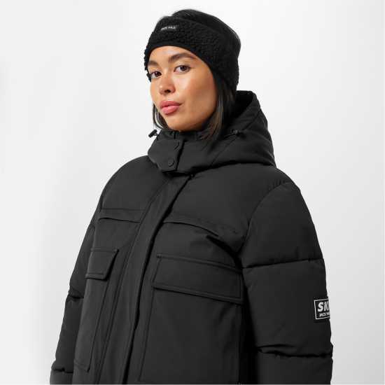 Jack Wills Cropped Puffer Ld51 Черно Ски якета