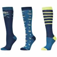 3 Чифта Чорапи Dublin 3 Pack Socks Navy Tulips Чорапи за езда