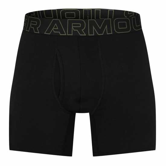 Under Armour Cotton 6In 3Pk Sn00 Черно/Черно/Зелено 