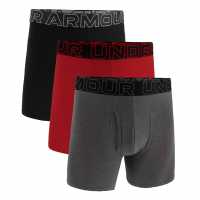 Under Armour Cotton 6In 3Pk Sn00 Черно/Червено/Сиво 