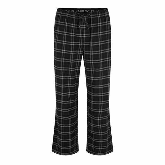 Jack Wills Flannel Check Trousers Черен проверка 