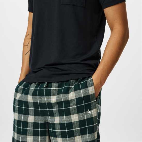 Jack Wills Flannel Check Trousers Вечнозелена каре 