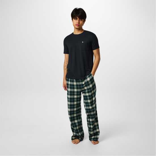 Jack Wills Flannel Check Trousers Вечнозелена каре 