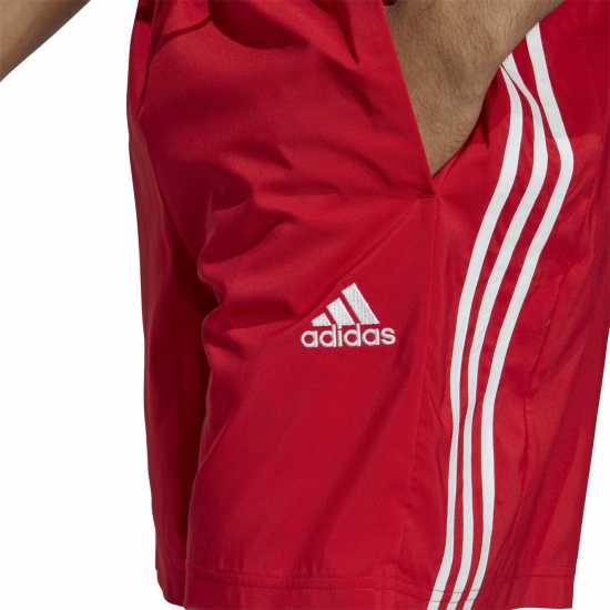 Adidas Мъжки Шорти 3-Stripes Shorts Mens Червено/Бяло 