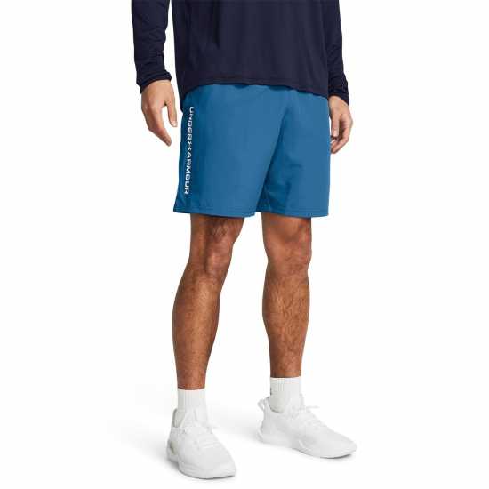 Under Armour Мъжки Шорти Armour Woven Graphic Shorts Mens Синьо/Бяло Мъжко облекло за едри хора