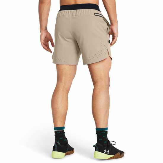 Under Armour Мъжки Шорти 6 Vanish Elite Shorts Mens Тауп/Черно Мъжко облекло за едри хора