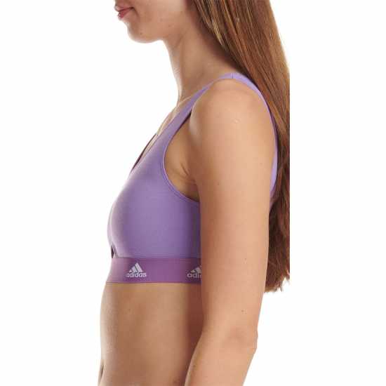 Adidas Active Comfort Cotton Scoop Bralette Виолетово Дамско бельо