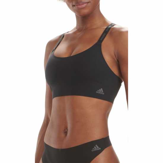 Adidas Active Micro Flex Scoop Lounge Bra Черно Дамско бельо