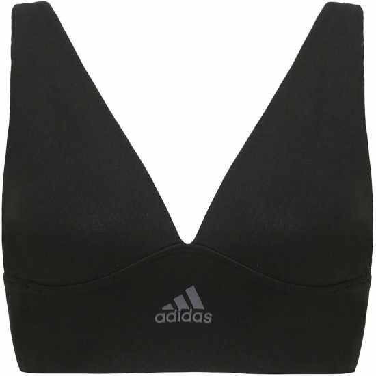 Adidas Sport Active Seamless Micro Stretch Long Line Plunge Bra Черно Дамско бельо