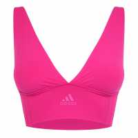 Adidas Sport Active Seamless Micro Stretch Long Line Plunge Bra Фуксия Дамско бельо