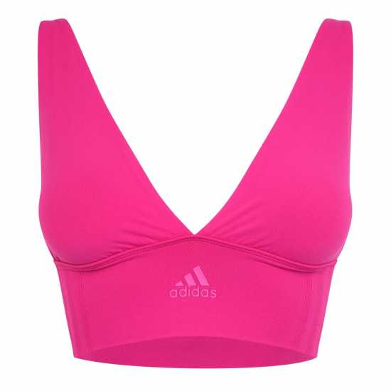 Adidas Sport Active Seamless Micro Stretch Long Line Plunge Bra Фуксия Дамско бельо