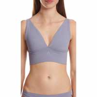 Adidas Sport Active Seamless Micro Stretch Long Line Plunge Bra Сивогрейбъл Дамско бельо