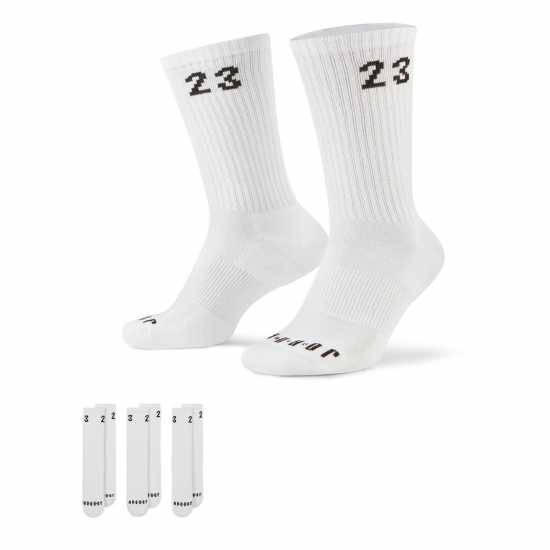 Nike Air Jordan Essentials Crew Socks (3 Pairs) Бяло Мъжки чорапи