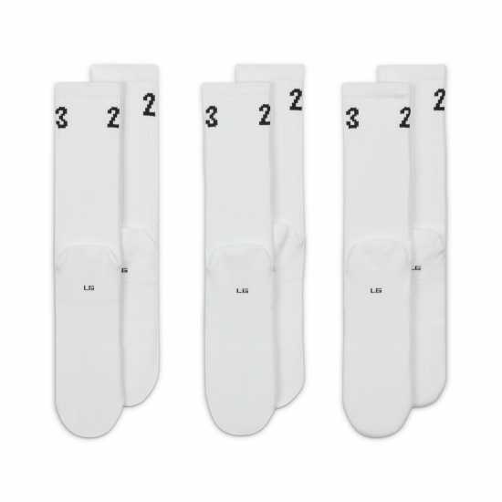 Nike Air Jordan Essentials Crew Socks (3 Pairs) Бяло Мъжки чорапи