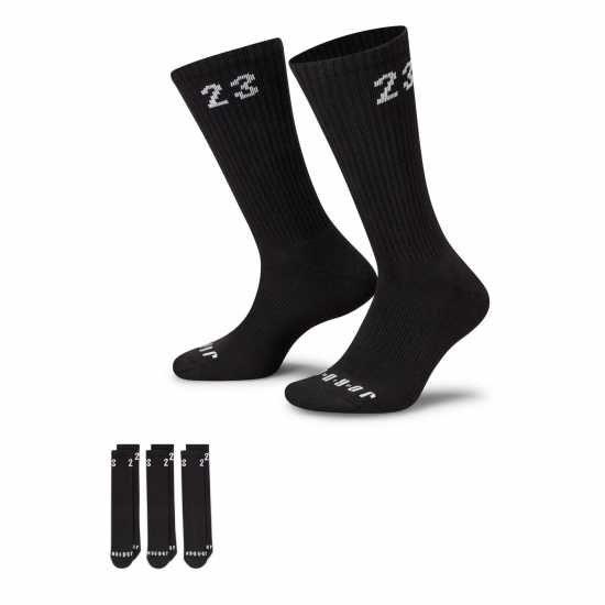 Nike Air Jordan Essentials Crew Socks (3 Pairs) Черно Мъжки чорапи