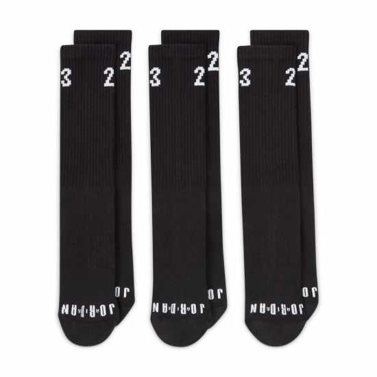 Nike Air Jordan Essentials Crew Socks (3 Pairs) Черно Мъжки чорапи