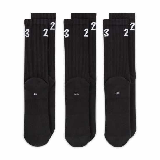 Nike Air Jordan Essentials Crew Socks (3 Pairs) Черно Мъжки чорапи