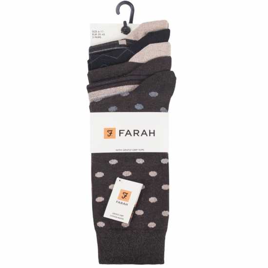 Farah 5 Pack Pattern Socks Mens  Мъжки чорапи